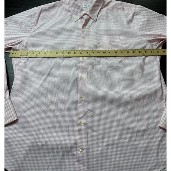 Peter Millar Men’s Size XL Summer Comfort Long Sleeve Button Up Pink Striped - Picture 2 of 5